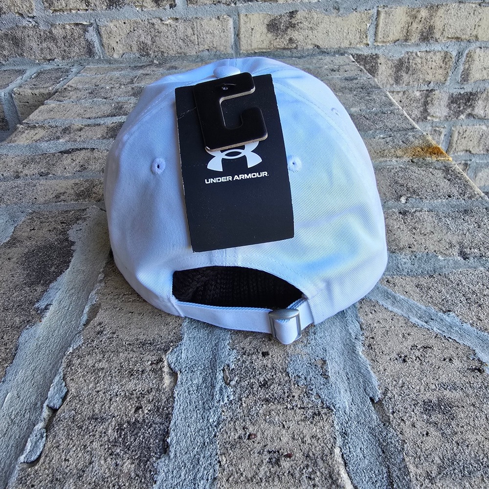 Under Armour Mens Blitzing Adjustable Hat White 1369783 OSFM NWT - Picture 2 of 8